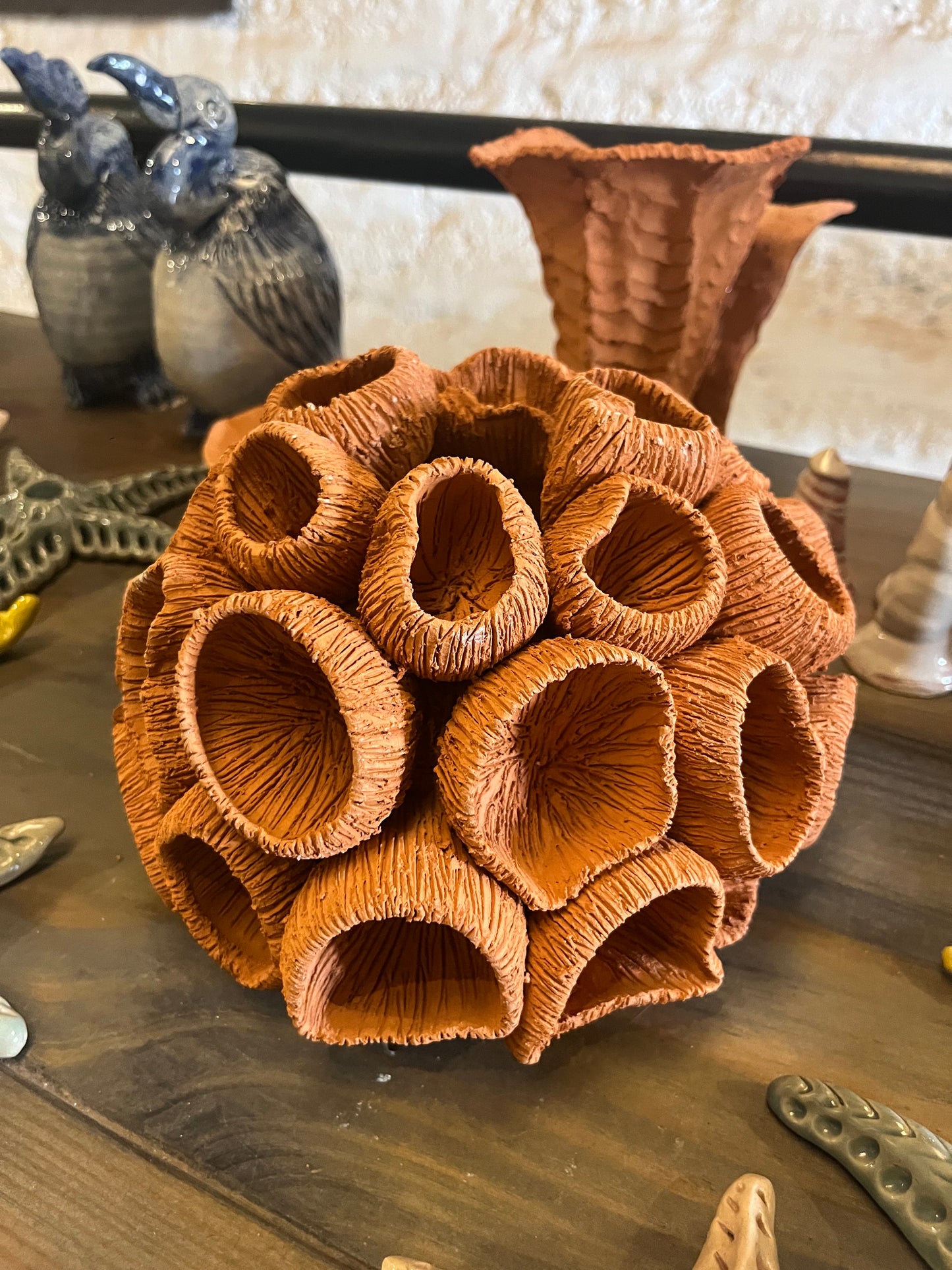 Terracotta Coral Sculpture