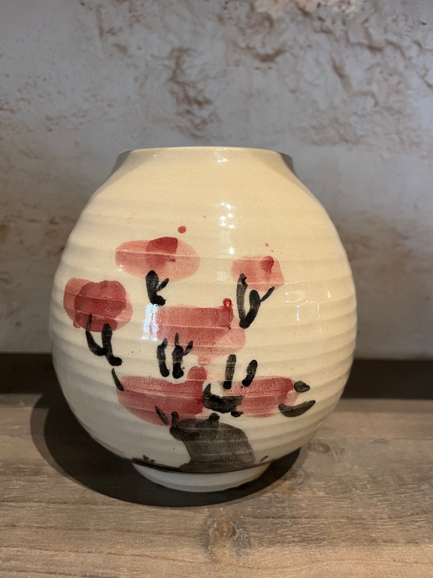 Abstract Flower Print Vase
