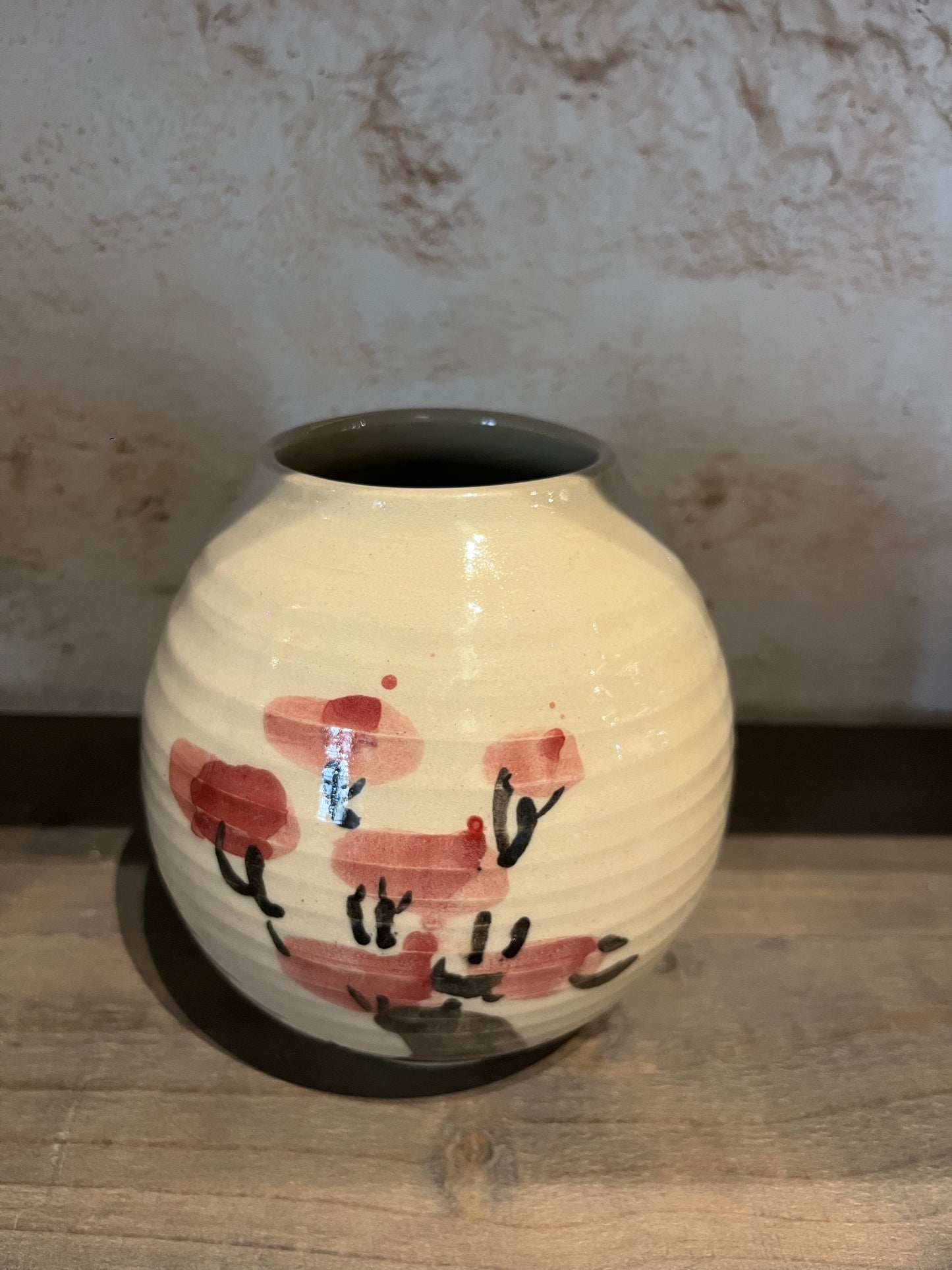 Abstract Flower Print Vase