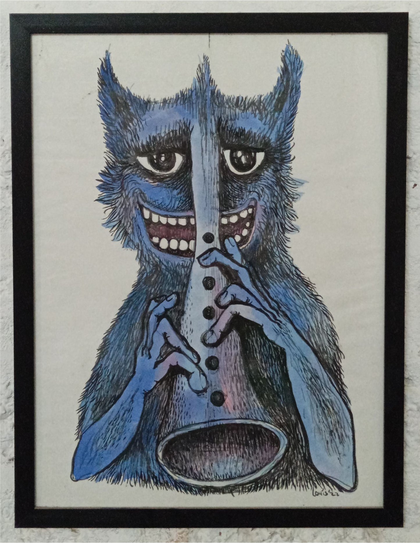 Blue Trumpet Nose Monster