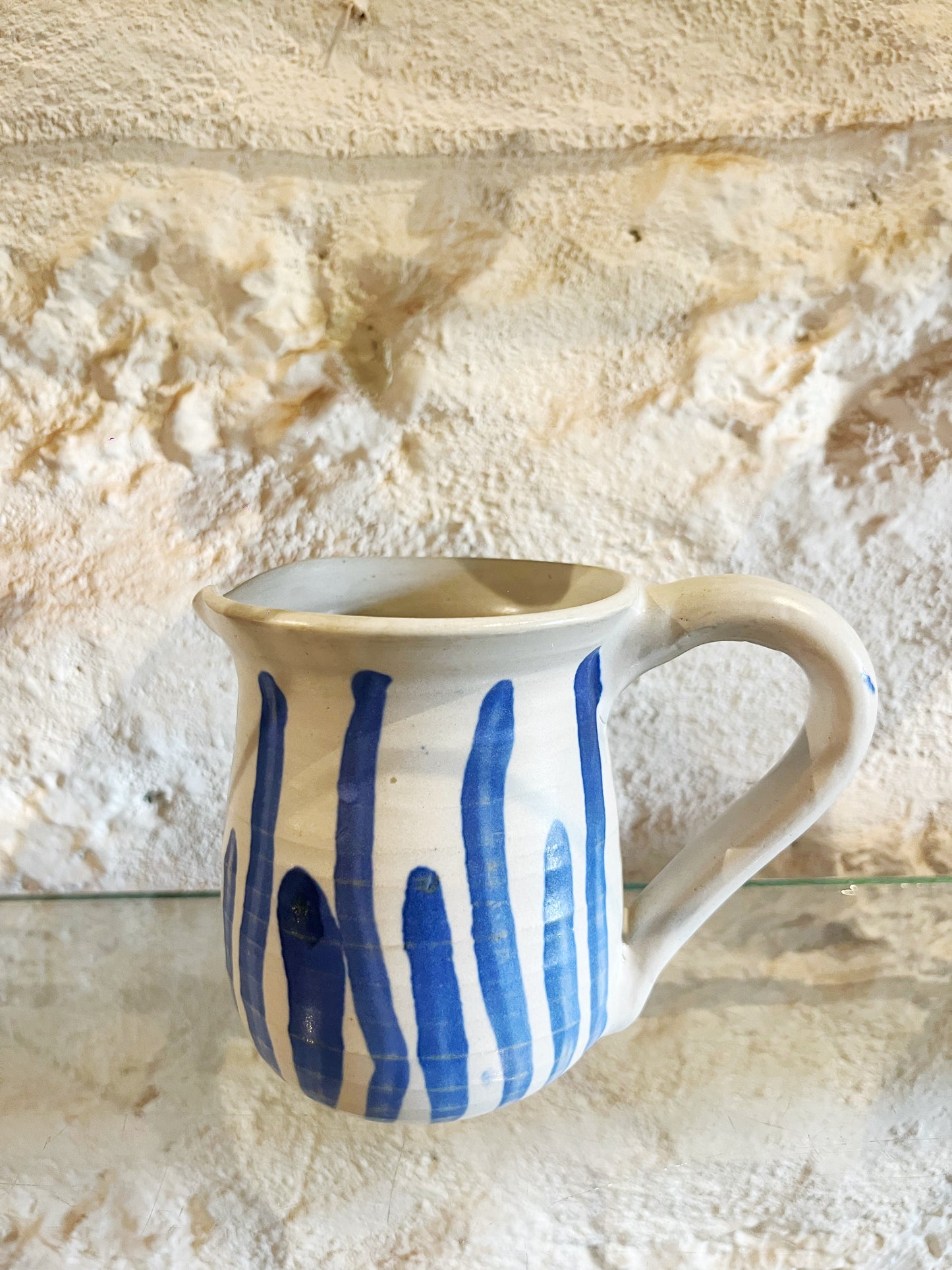 Blue and Offwhite Jug