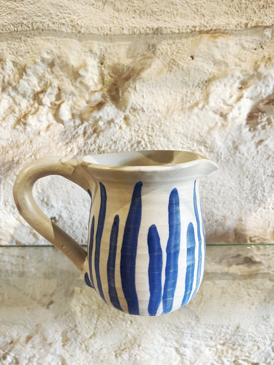 Blue and Offwhite Jug