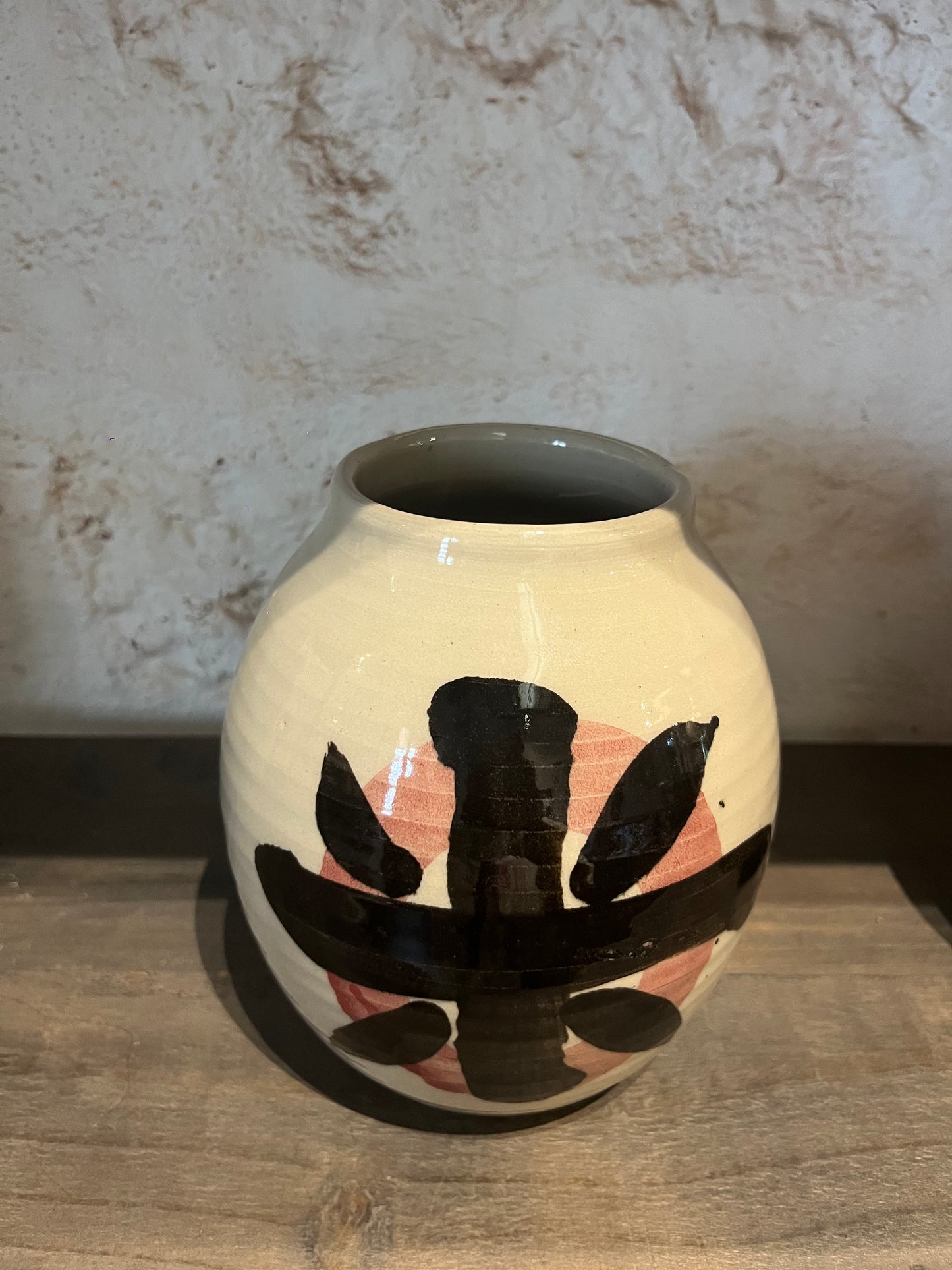 Black Print Vase