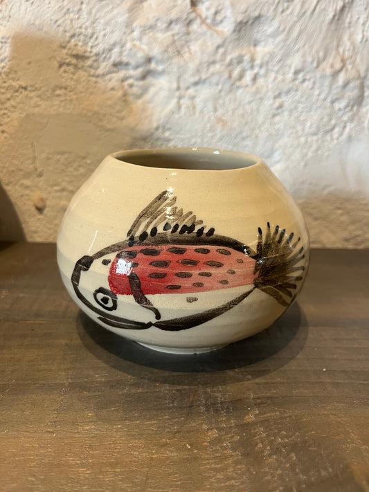 Fish Print Vase